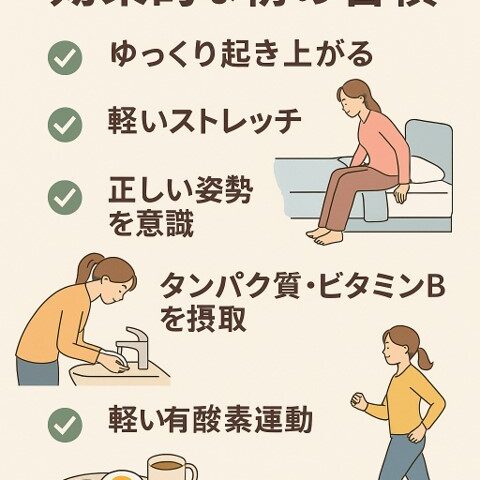 坐骨神経痛予防に効果的な朝の習慣/江東区北砂