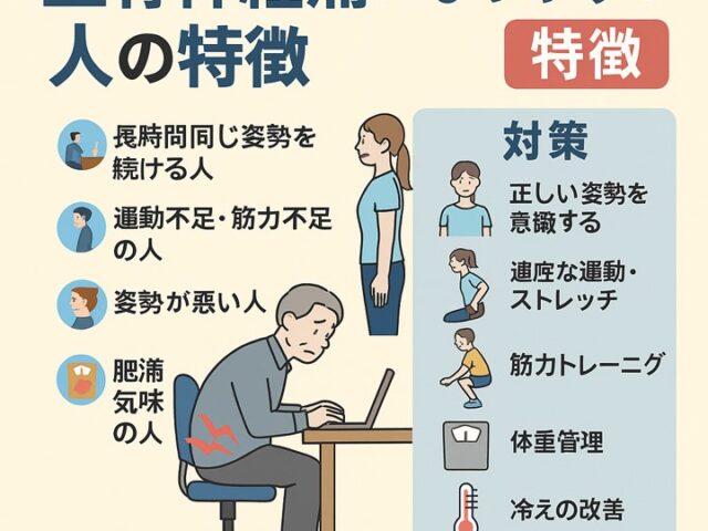 坐骨神経痛になりやすい人の特徴と対策｜再発を防ぐ生活習慣とは？