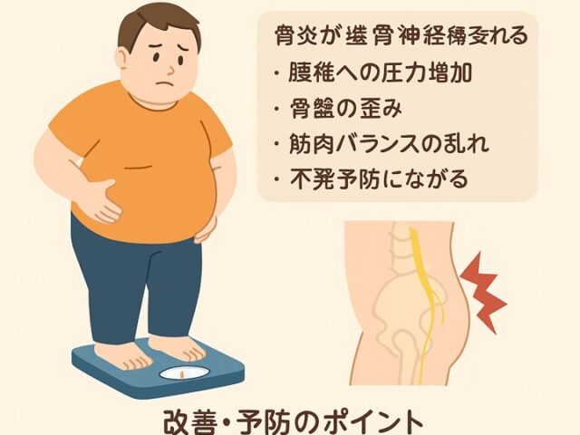 肥満と坐骨神経痛｜体重増加が与える影響/江東区北砂