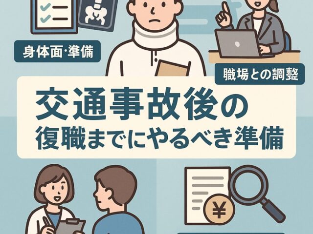 交通事故後の復職までにやるべき準備/江東区北砂