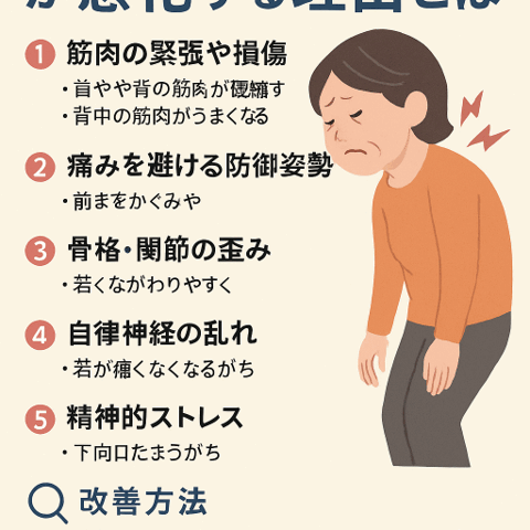 交通事故後に猫背が悪化する理由とは？/江東区北砂