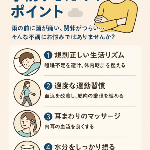 天気痛を予防するためのポイント/江東区北砂