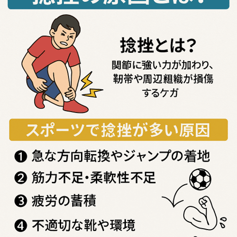 スポーツで多い捻挫の原因とは？/江東区北砂