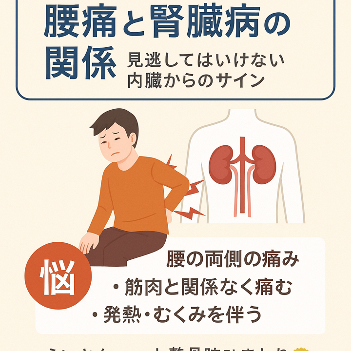 腰痛と腎臓病の関係｜見逃してはいけない内臓からのサイン