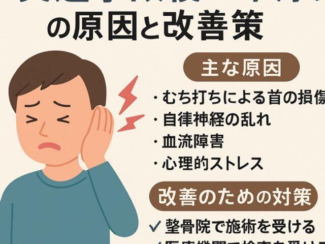 交通事故後の耳鳴りの原因と改善策/江東区北砂