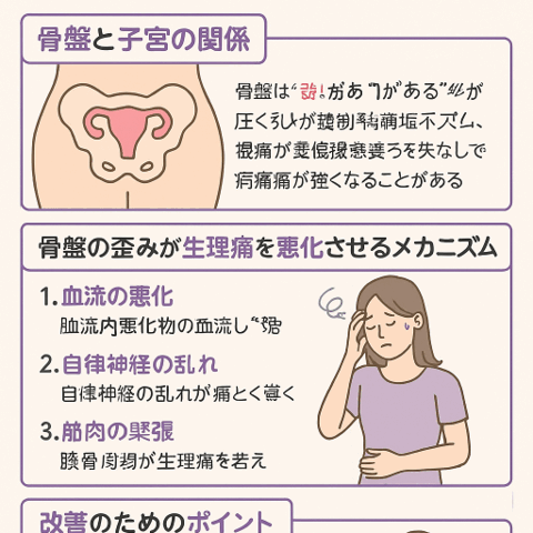 🌸 骨盤の歪みと生理痛の関係性/江東区北砂