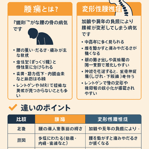腰痛と変形性腰椎症の特徴｜江東区北砂 らいおんハート整骨院ひまわり
