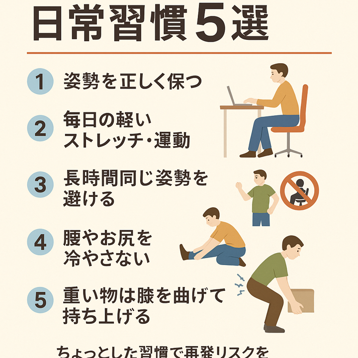 坐骨神経痛再発を防ぐ日常習慣5選｜江東区北砂のらいおんハート整骨院ひまわり