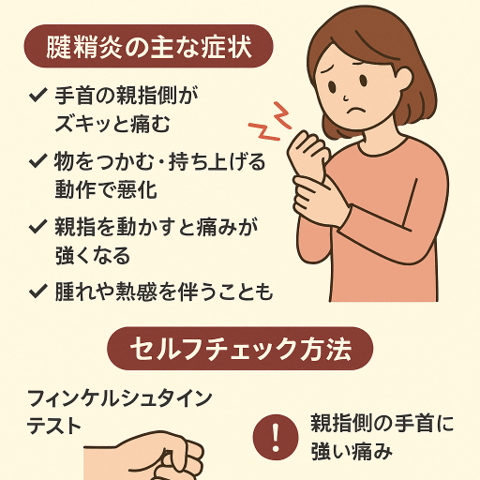 手首の痛みは腱鞘炎？見分け方とセルフチェック/江東区北砂