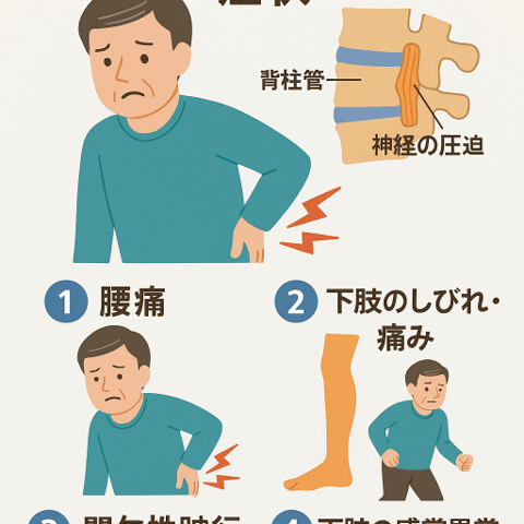 腰痛と脊柱管狭窄症の症状/江東区北砂