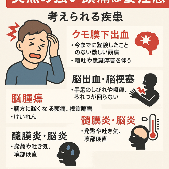 突然の強い頭痛は要注意！考えられる疾患/江東区北砂
