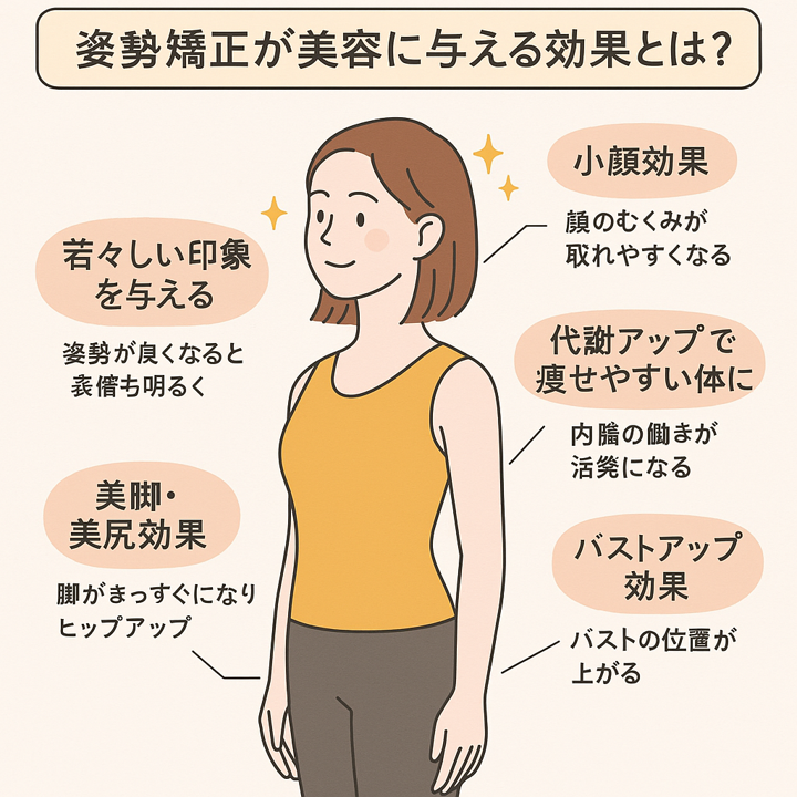 姿勢矯正が美容に与える効果とは？/江東区北砂