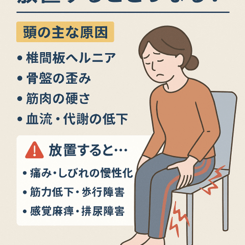 坐骨神経痛と足のしびれ｜放置するとどうなる？/江東区北砂