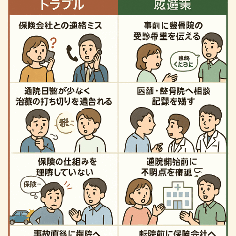 🚗 交通事故治療でトラブルになりやすい事例と回避策/江東区北砂