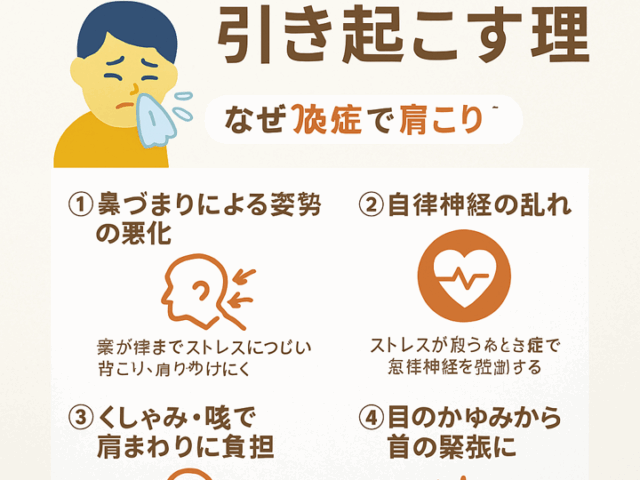 🤧 花粉症が肩こりを引き起こす理由/江東区北砂