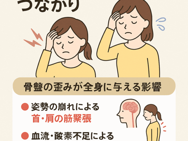 🧠 骨盤の歪みと頭痛・眼精疲労のつながり/江東区北砂
