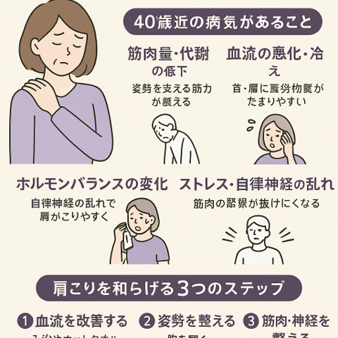 💆‍♀️ 40代からの肩こり対策/江東区北砂