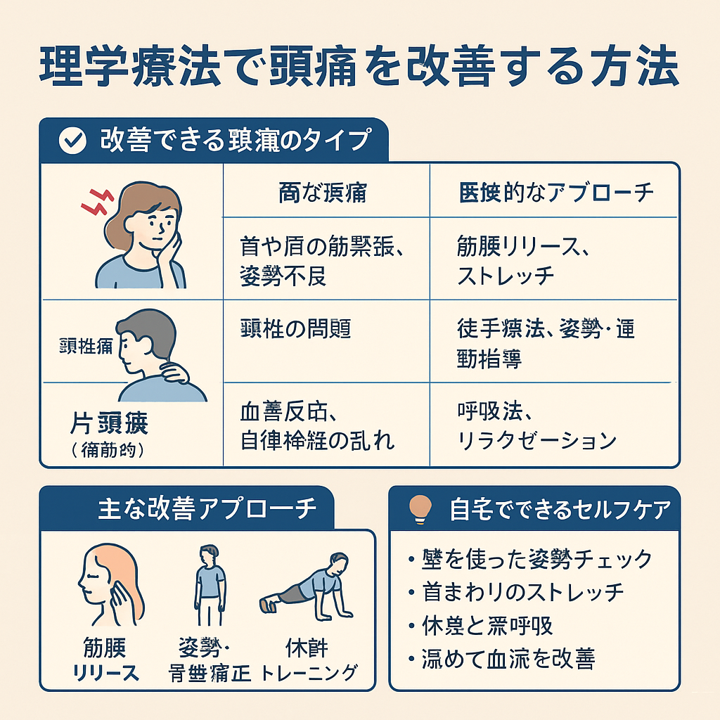 理学療法で頭痛を改善する方法/江東区北砂