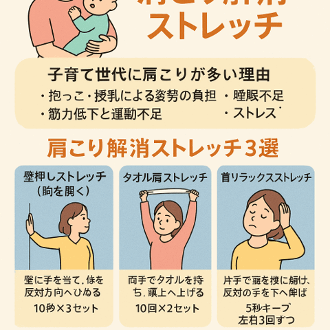 👩‍👧 子育て世代の肩こり解消ストレッチ/江東区北砂