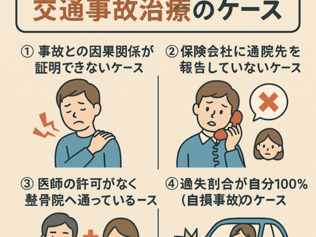 🚨 保険適用外になる交通事故治療のケースとは？/江東区北砂