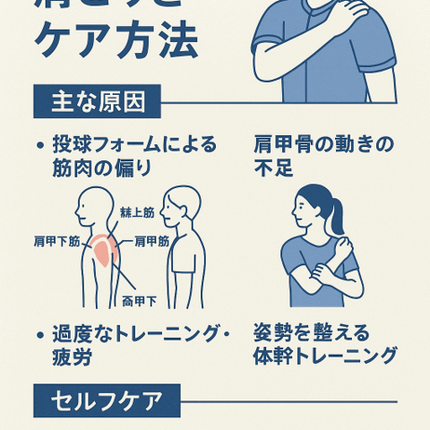⚾ 野球選手の肩こりとケア方法/江東区北砂