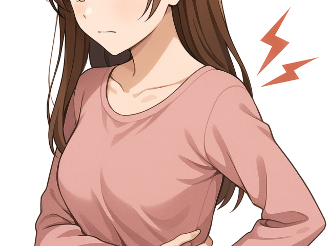 背中の鈍い痛みや重だるさがつらい　江東区大島