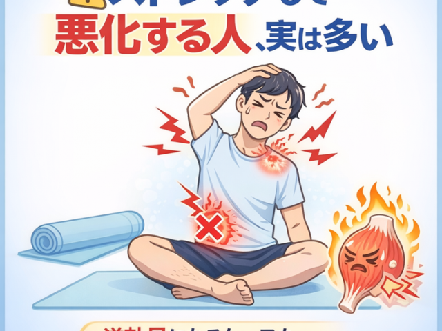 ストレッチして悪化する人、実は多い/江東区北砂