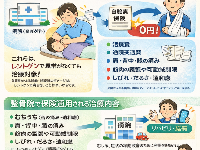 整骨院で交通事故治療は保険適用される？/江東区北砂