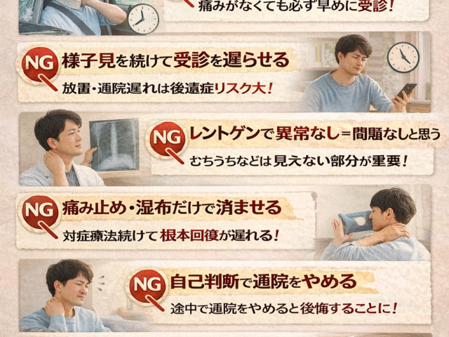 事故後にやってはいけないNG行動/江東区北砂