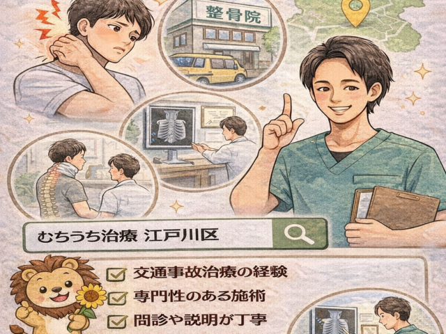 江戸川区でむちうち治療ならどこがいい？/江東区北砂