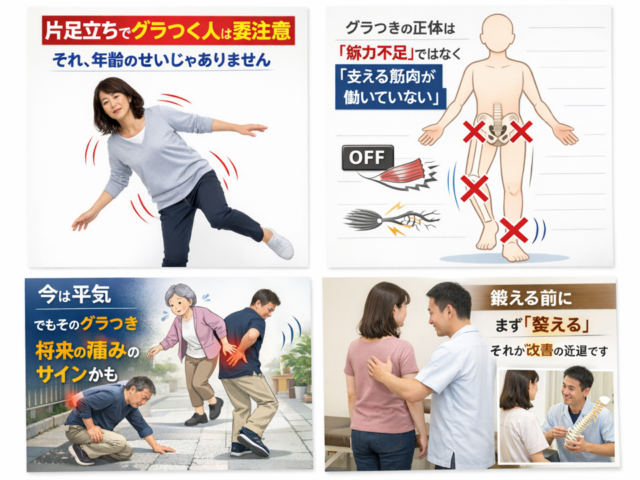 片足立ちでグラつく人は見てください/江東区北砂