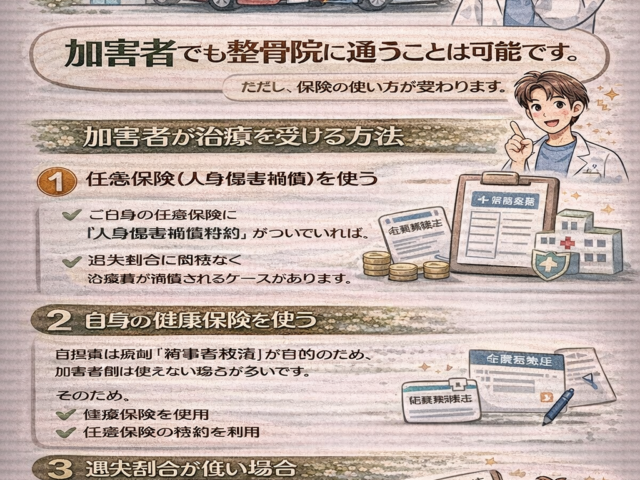 加害者でも整骨院に通える？/江東区北砂