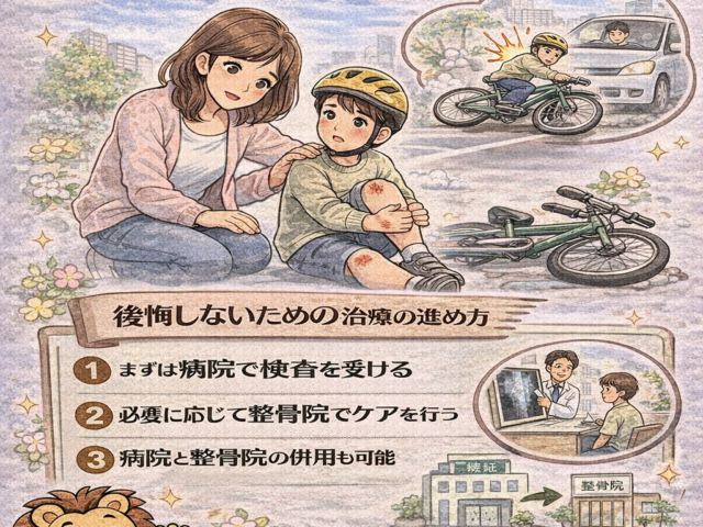 子どもの交通事故治療はどうする？/江東区北砂