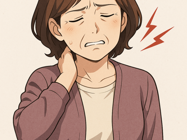 根違いが原因で首が痛くなる　江東区大島