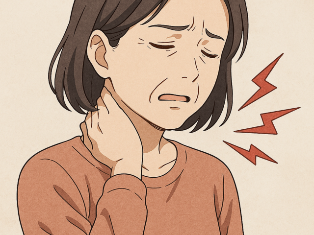 むち打ち症が原因で首が痛くなる　江東区大島