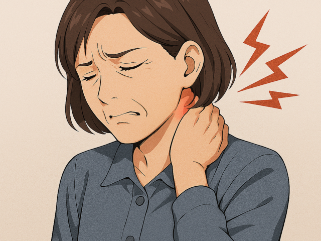 頚椎椎間板ヘルニアが原因で首が痛くなる　江東区大島