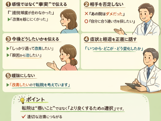 転院理由の正しい伝え方｜交通事故治療でトラブルを防ぐポイント