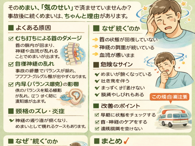 事故後のめまいが続く理由/江東区北砂