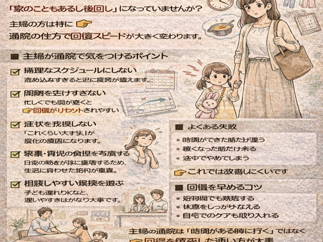 主婦が通院するときの注意点/江東区北砂