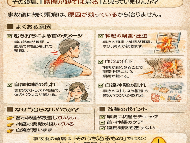 事故後の頭痛が治らない理由/江東区北砂