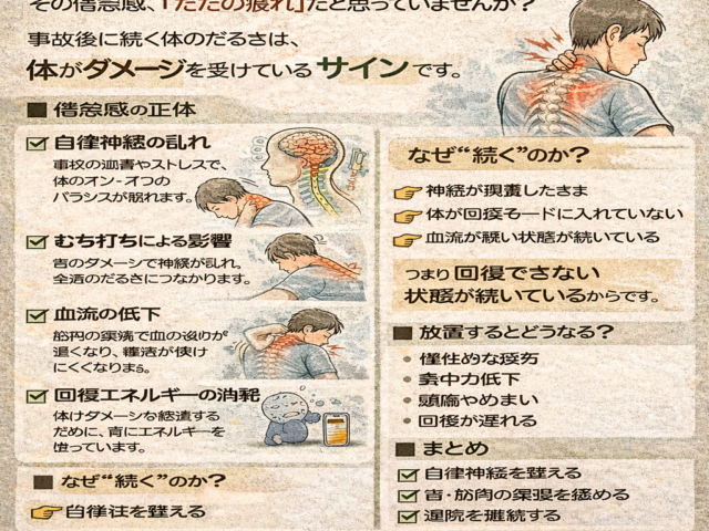 事故後の倦怠感の正体