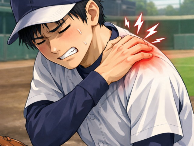 野球肩が原因で肩が痛くなる　江東区大島