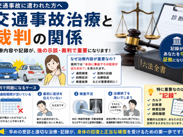 交通事故治療と裁判の関係/江東区北砂