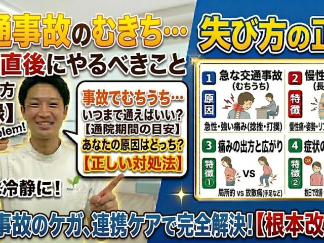 交通事故の通院期間はどれくらい？むちうちの目安と早く治すための注意点｜江東区北砂