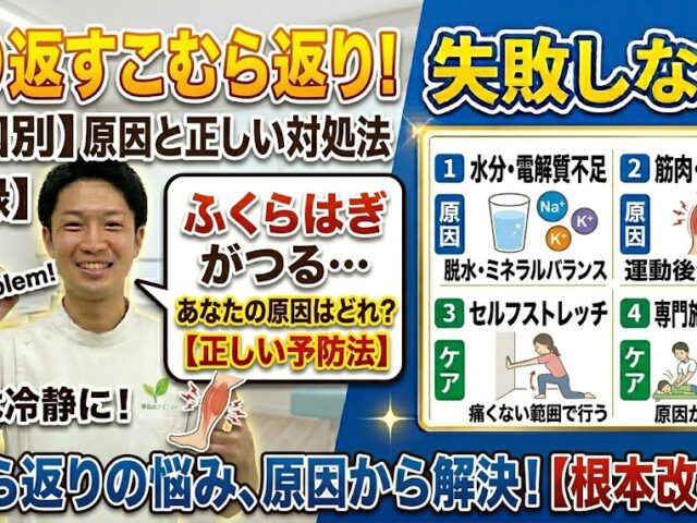 ふくらはぎがつる・こむら返りを繰り返すときの原因