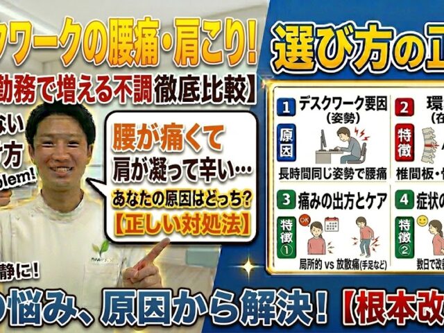 デスクワークの腰痛・肩こり｜在宅勤務で増える不調のケア