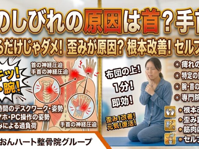 手のしびれの原因は首？手首？見分け方を解説【江東区北砂】