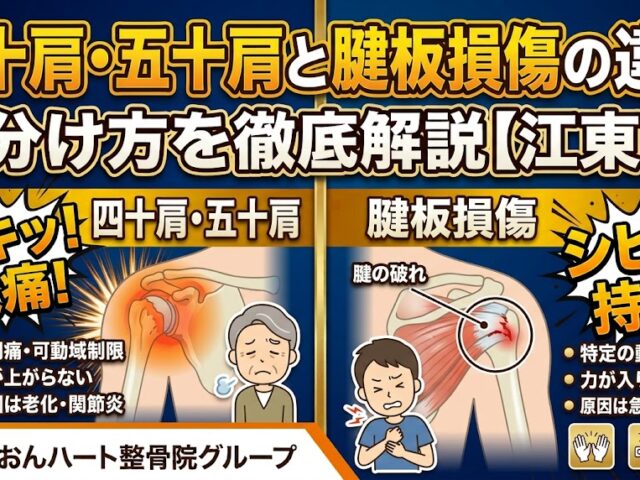 四十肩・五十肩と腱板損傷の違い｜見分け方を徹底解説【江東区】｜らいおんハート整骨院グループ