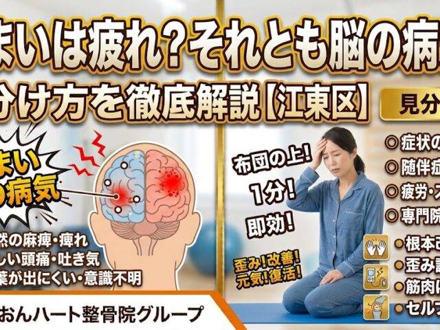 めまいは疲れ?それとも脳の病気?見分け方を解説【江東区】｜らいおんハート整骨院グループ